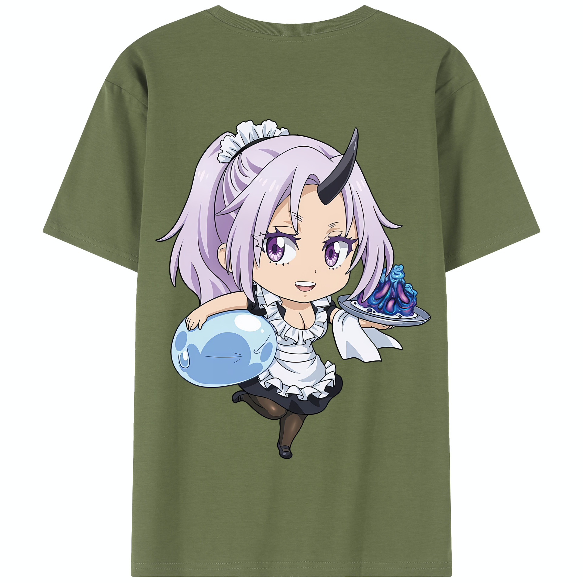 （画像用） 転スラ Regarding Reincarnated to Slime 綿100％半袖Tシャツ（背面プリント）
